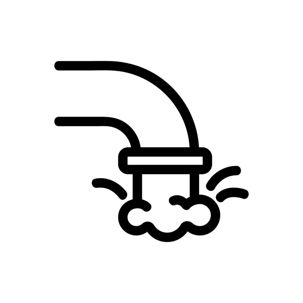 vecteur d'icône de jet d'eau. illustration de symbole de contour isolé