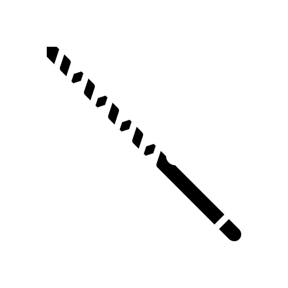 mèche de torsion pour le forage de l'illustration vectorielle de l'icône du glyphe du trou vecteur