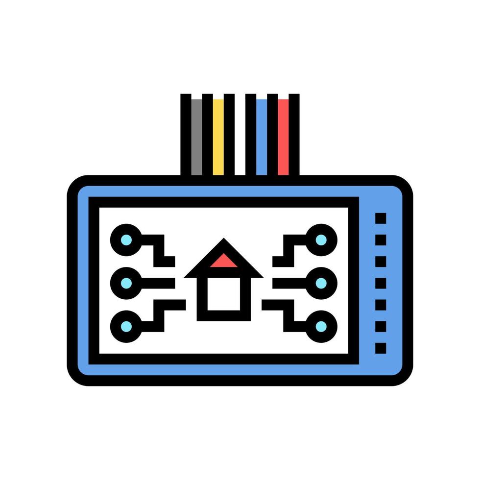 illustration isolée de vecteur d'icône de couleur de dispositif de maison intelligente