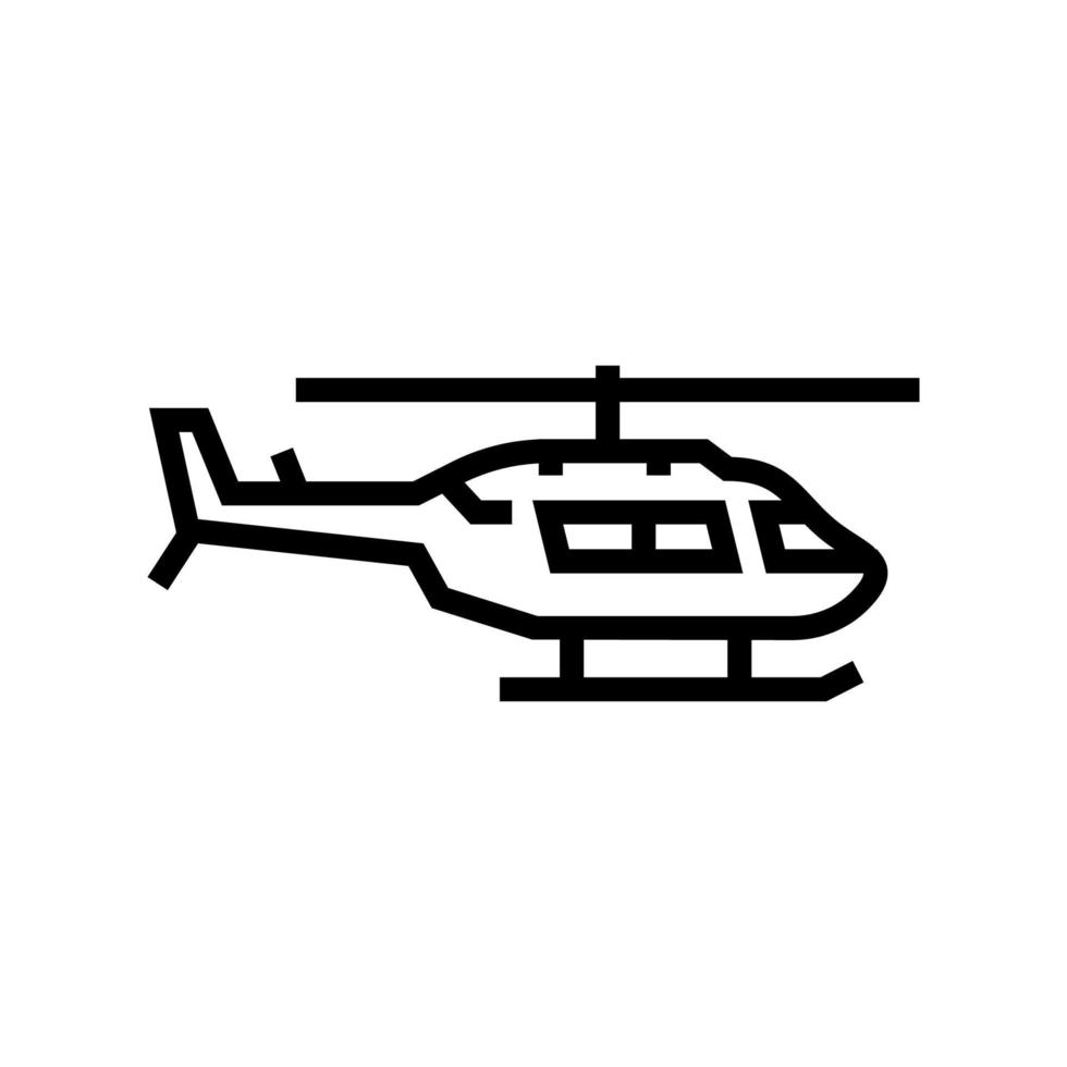 illustration vectorielle de l'icône de la ligne de transport par hélicoptère vecteur