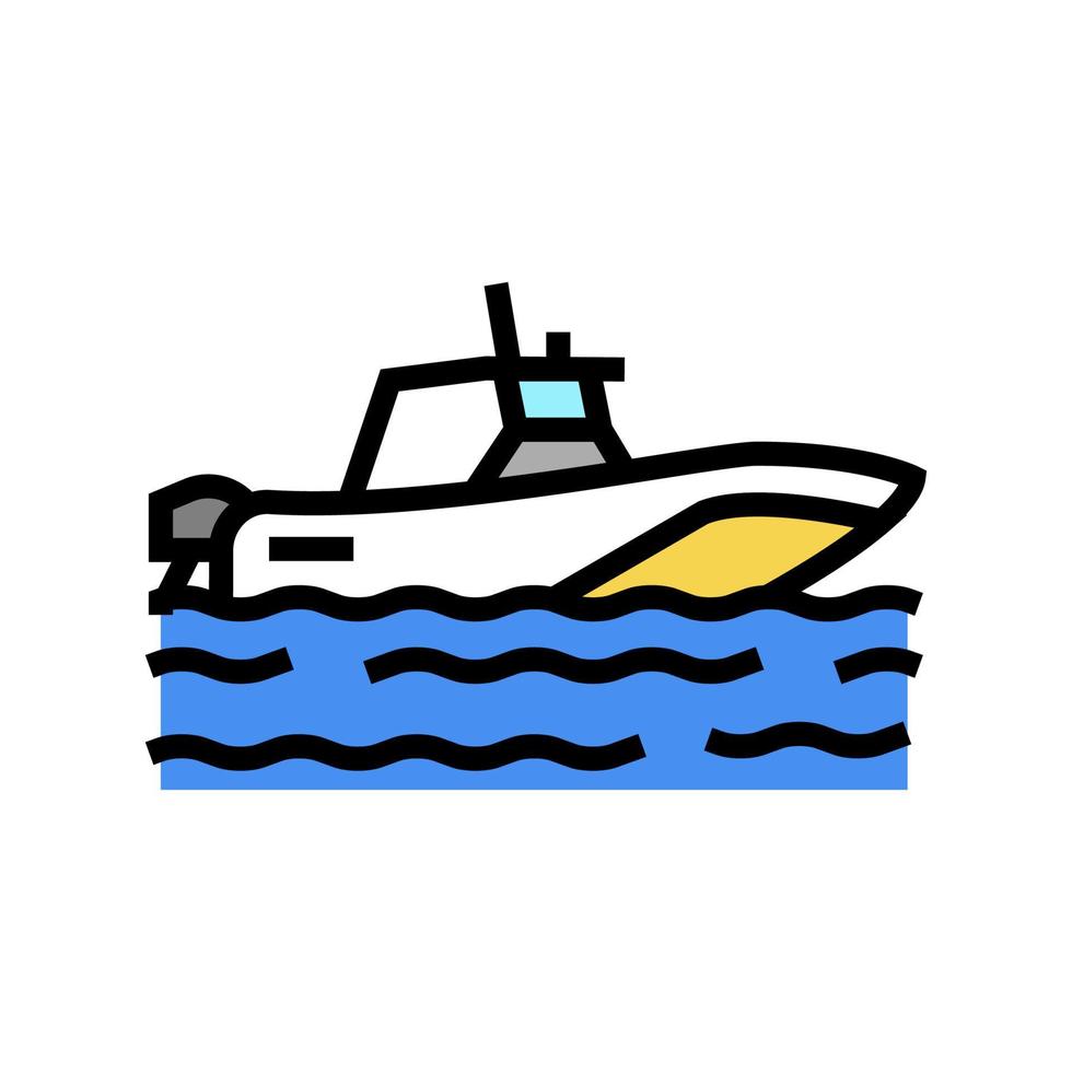 bateau transport couleur icône illustration vectorielle vecteur