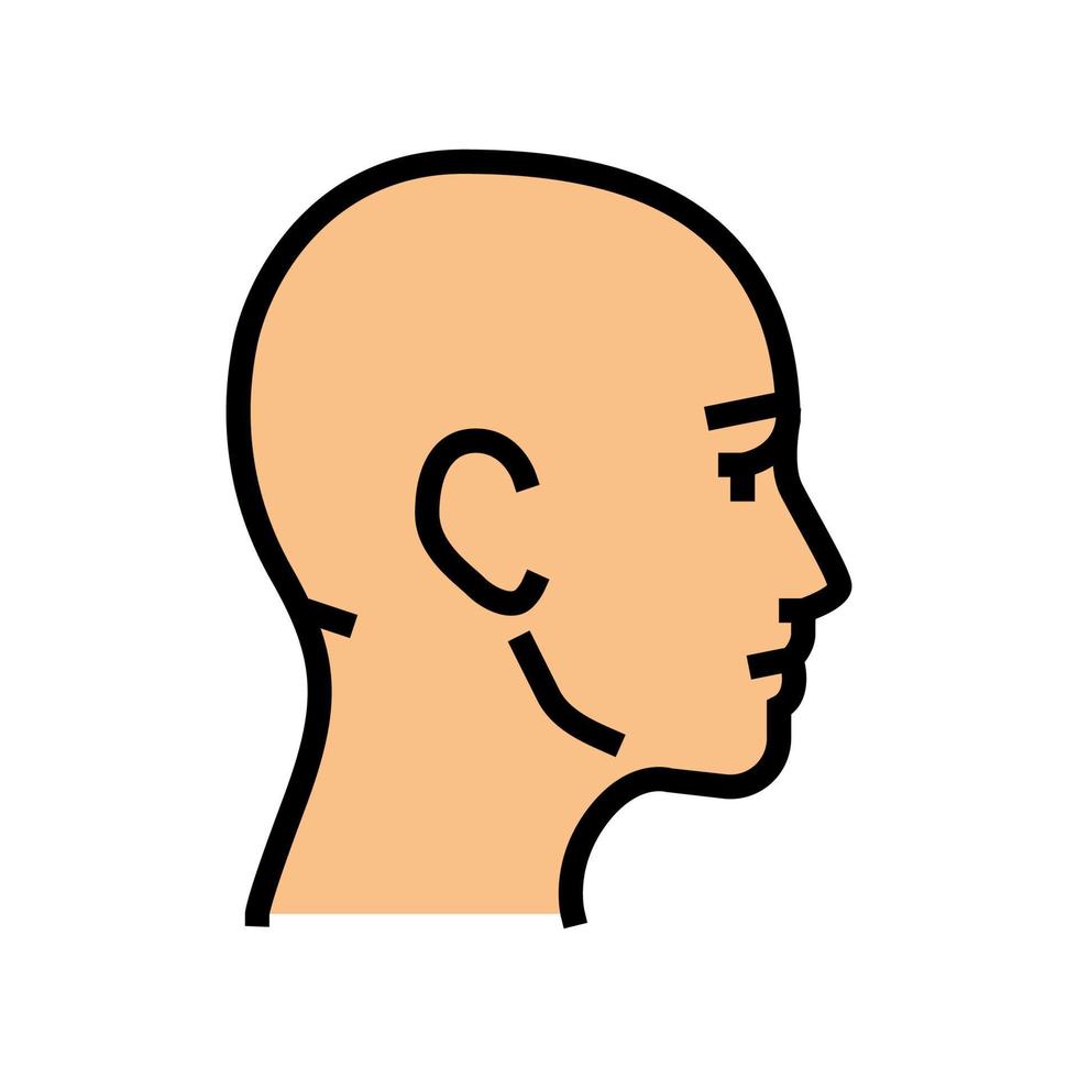 tête humaine couleur icône illustration vectorielle vecteur