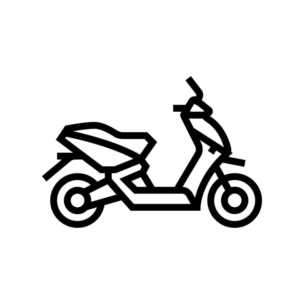 illustration vectorielle de l'icône de la ligne de transport de scooter vecteur