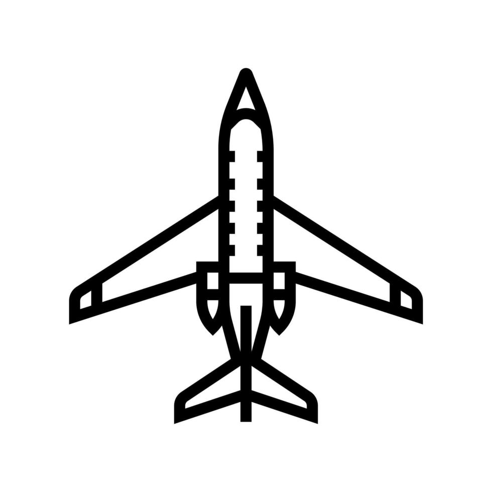 illustration vectorielle de l'icône de la ligne d'avion à réaction vecteur