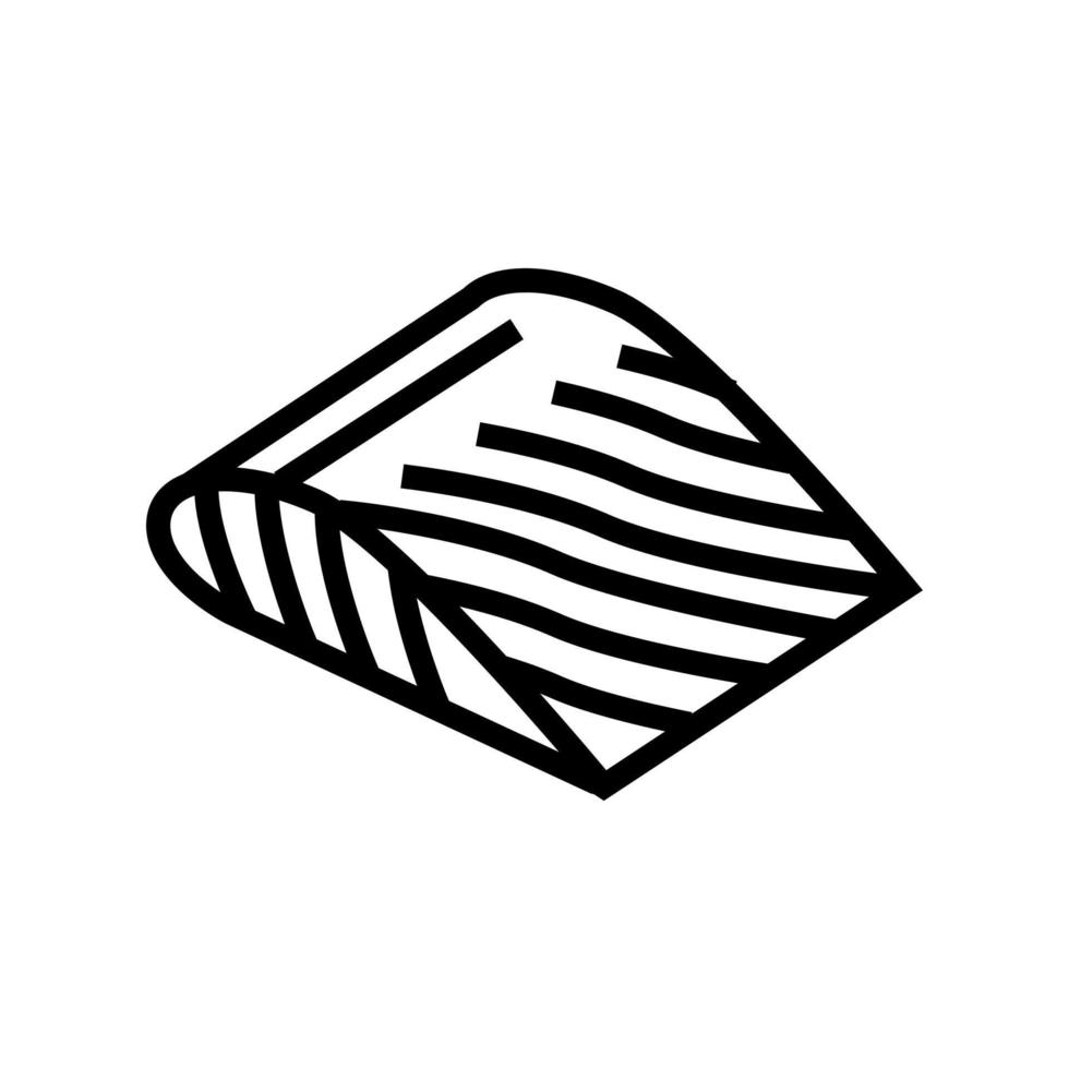 filet de saumon ligne icône illustration vectorielle vecteur
