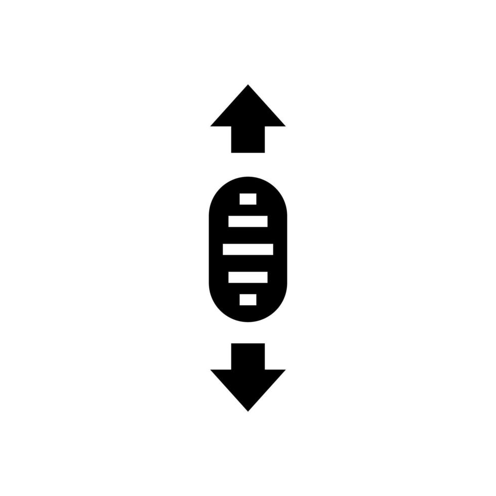 icône de glyphe de défilement de roue illustration vectorielle vecteur