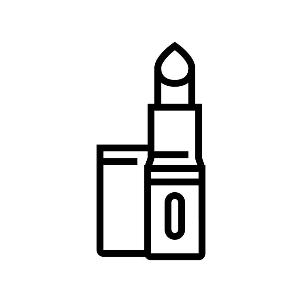 rouge à lèvres cosmétologie accessoire ligne icône illustration vectorielle vecteur