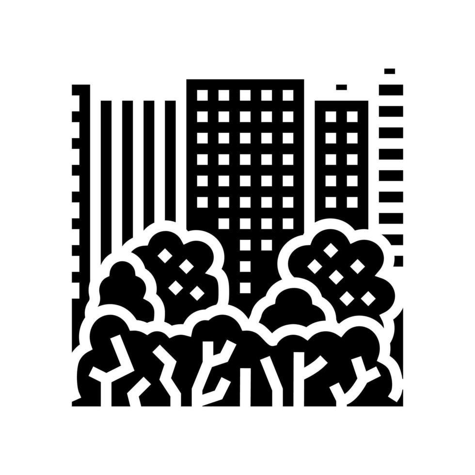 illustration vectorielle d'icône de glyphe de parc central vecteur