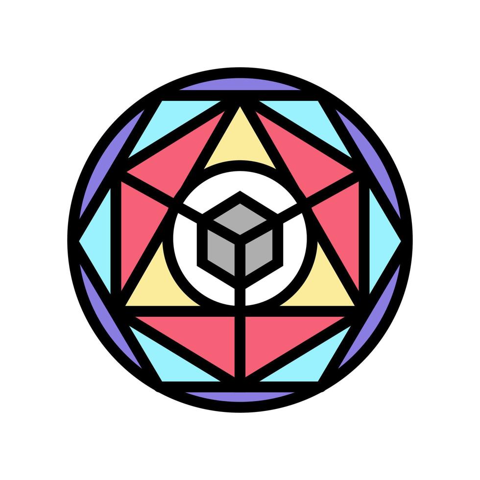 illustration vectorielle de l'icône de couleur magique alchimie vecteur