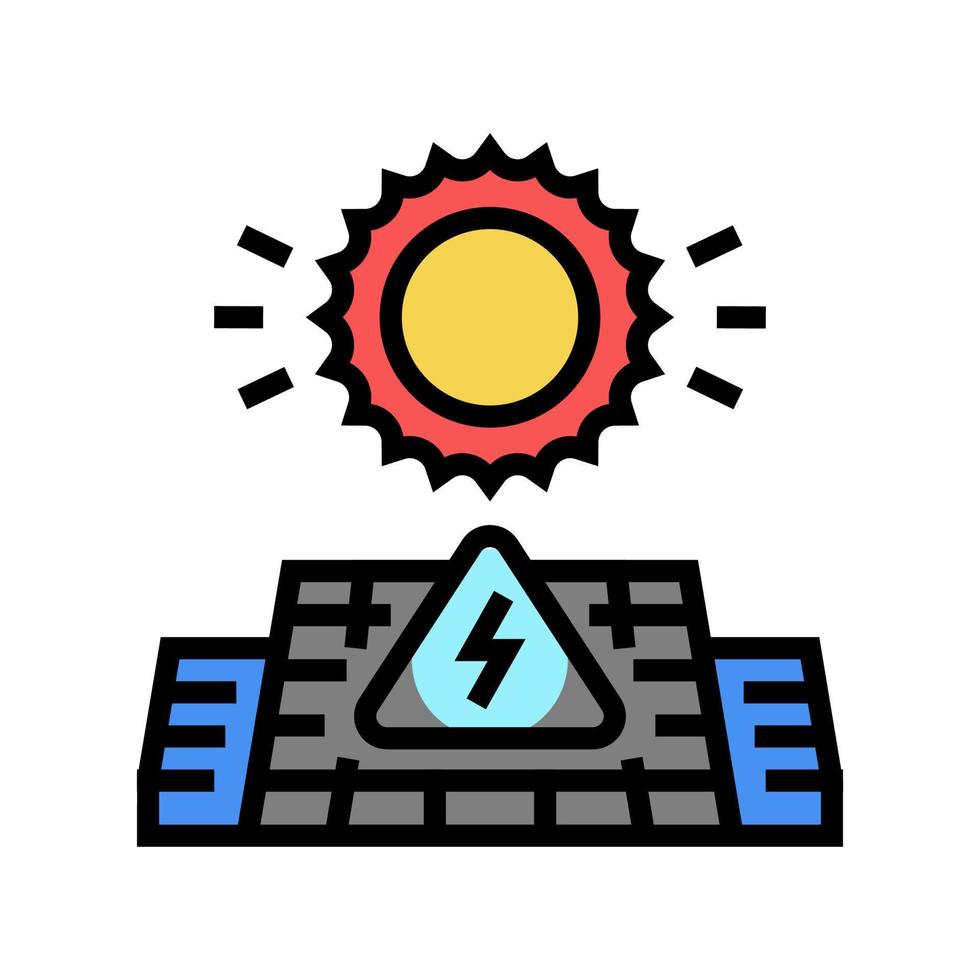 illustration vectorielle de l'énergie solaire couleur icône vecteur