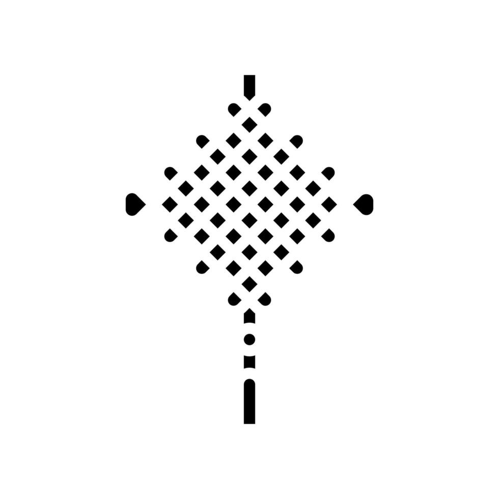 noeud chinois accessoire glyphe icône illustration vectorielle vecteur