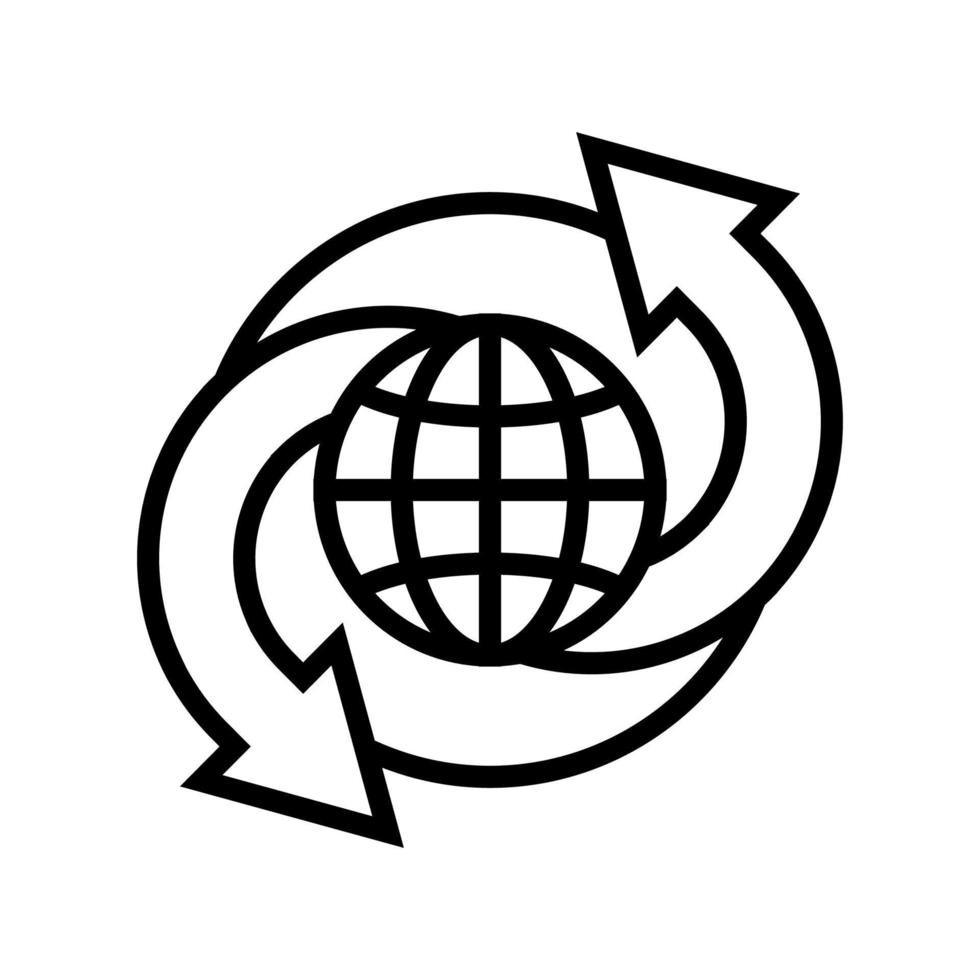 illustration vectorielle de l'icône de la ligne de changement climatique vecteur