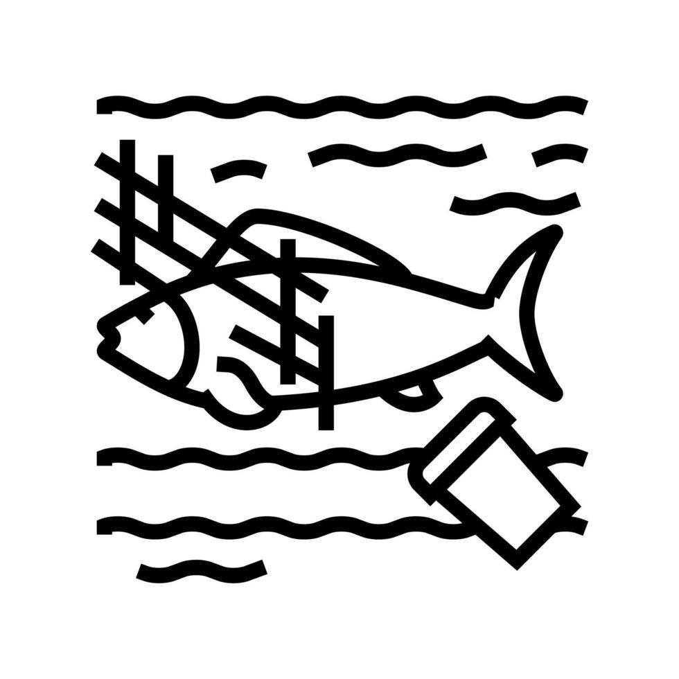 pollution eau ligne icône illustration vectorielle vecteur