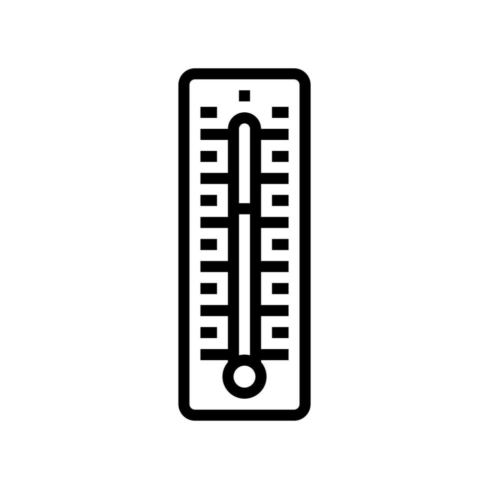 illustration vectorielle de l'icône de la ligne d'accessoires du thermomètre vecteur