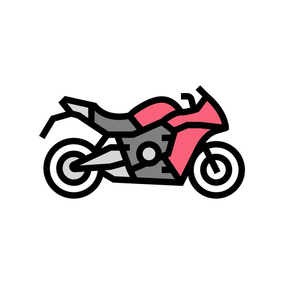 illustration vectorielle d'icône de couleur de moto sportbike vecteur