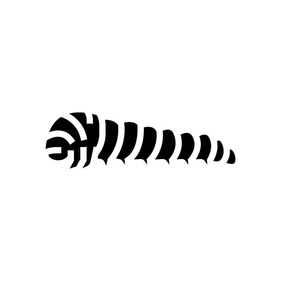 chenille insecte glyphe icône illustration vectorielle vecteur