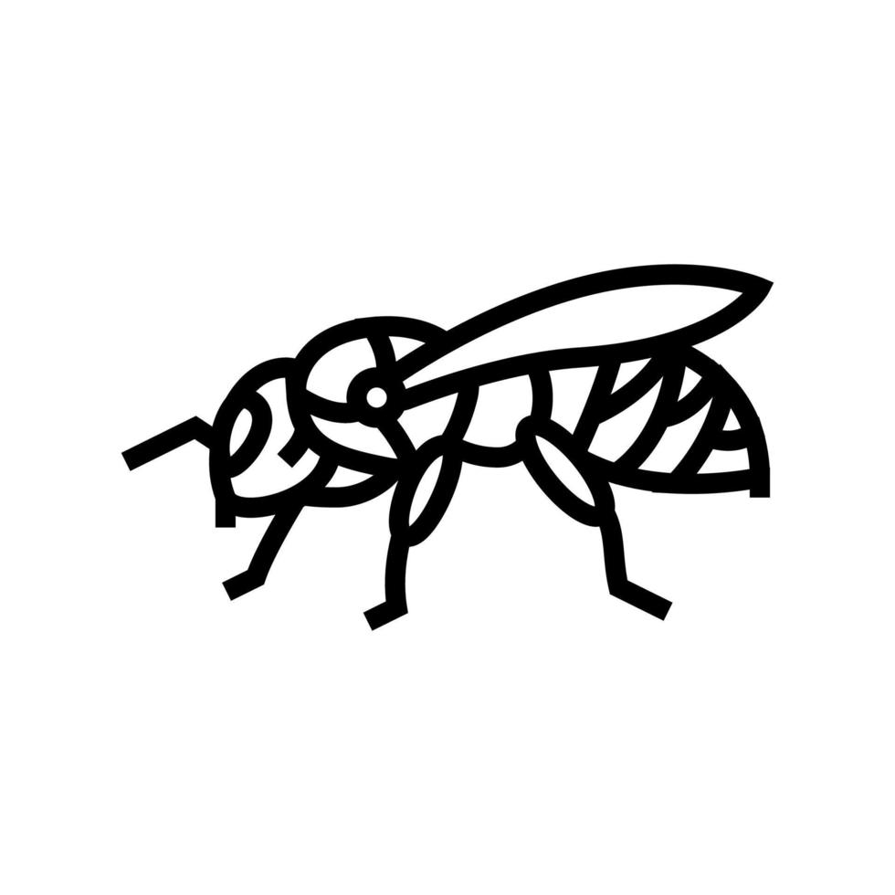 abeille insecte ligne icône illustration vectorielle vecteur