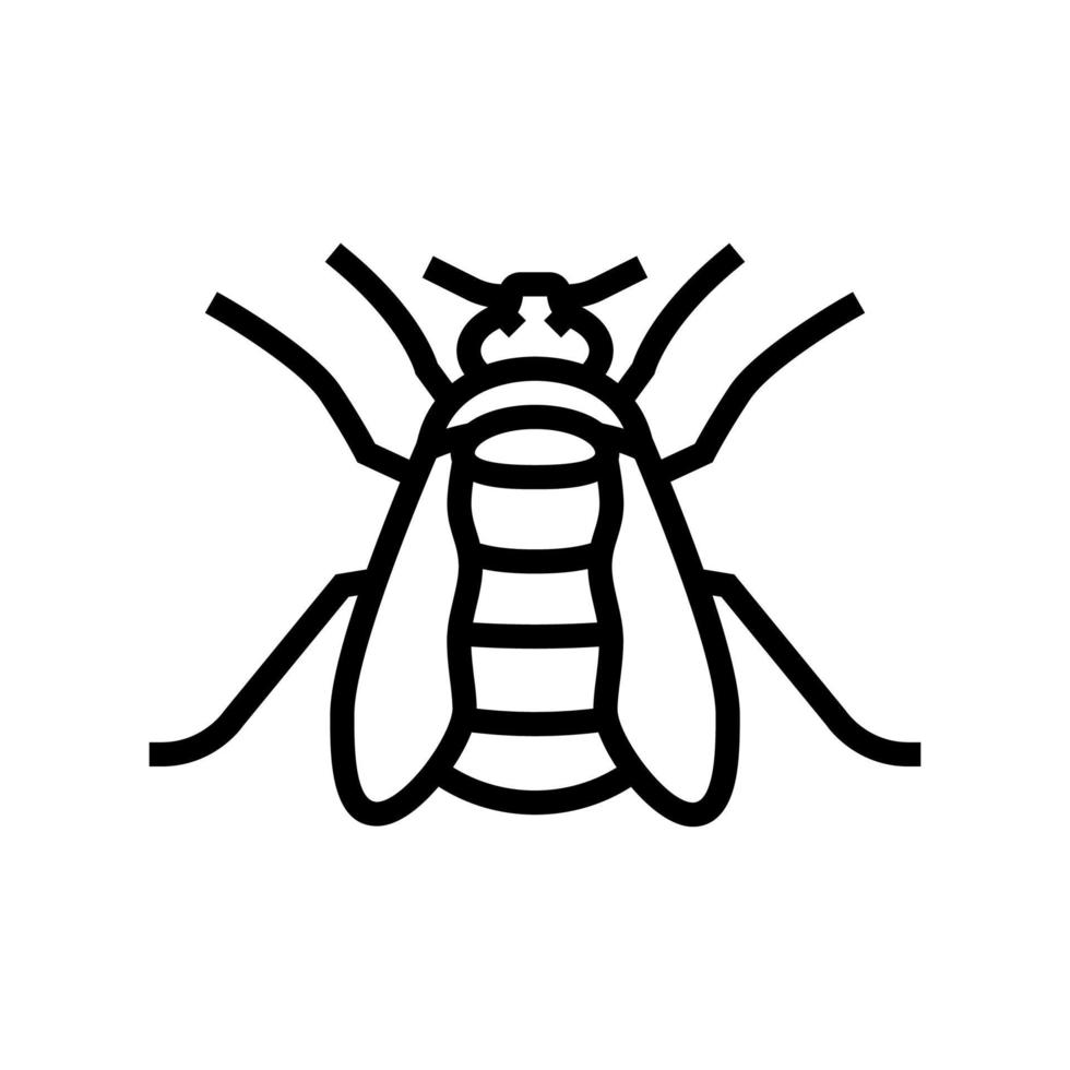 illustration vectorielle de l'icône de la ligne d'insecte bourdon vecteur