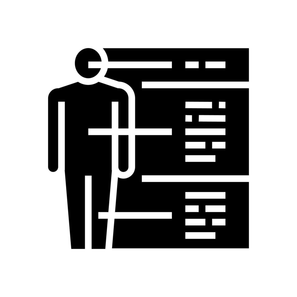 diagramme anatomique glyphe icône illustration vectorielle vecteur