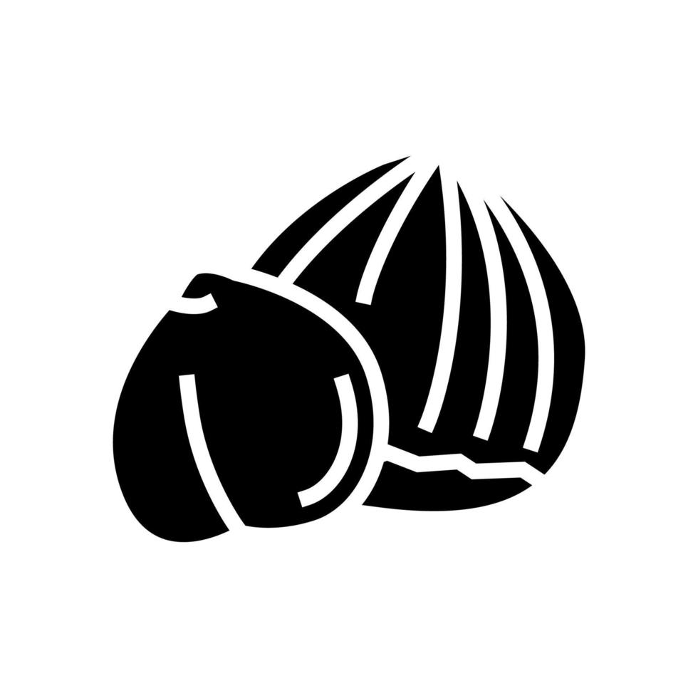 illustration vectorielle d'icône de glyphe de noisette vecteur