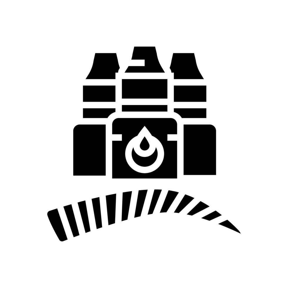 illustration vectorielle d'icône de glyphe de pigments de sourcils organiques vecteur