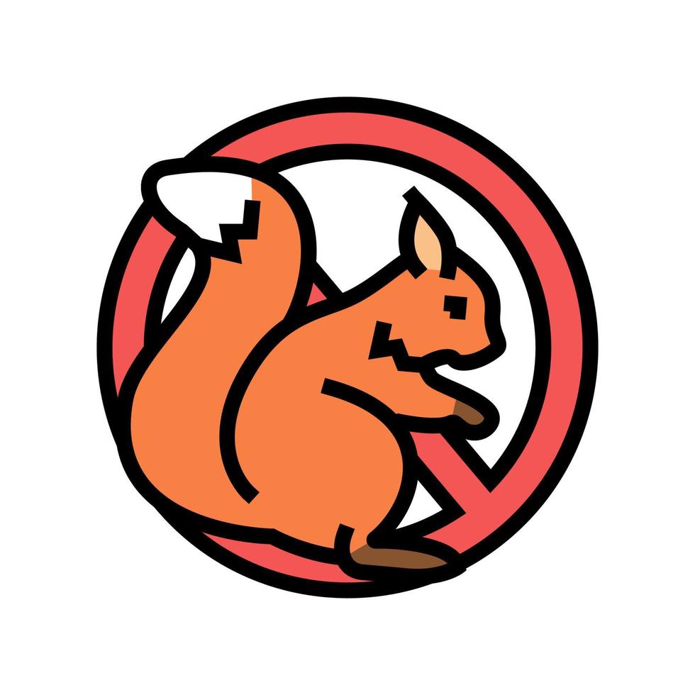 illustration vectorielle d'icône de couleur de contrôle d'écureuil vecteur