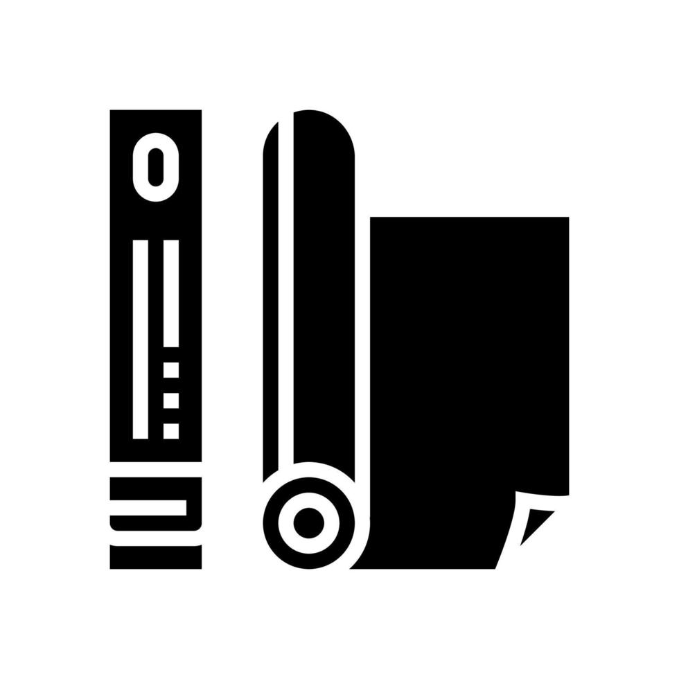 cuisson parchemin glyphe icône illustration vectorielle vecteur