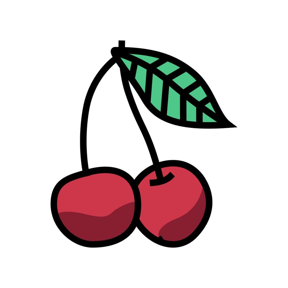 illustration vectorielle de cerise berry couleur icône vecteur