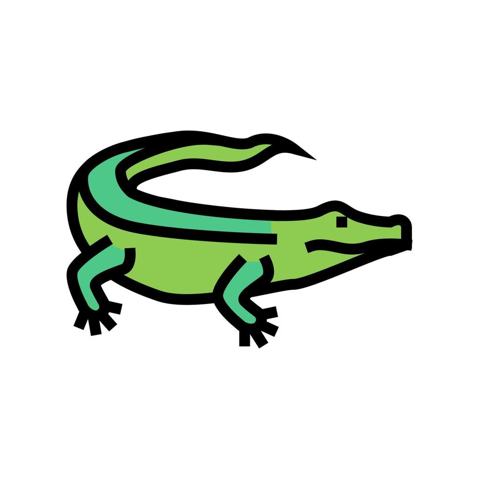 alligator reptile sauvage couleur icône illustration vectorielle vecteur