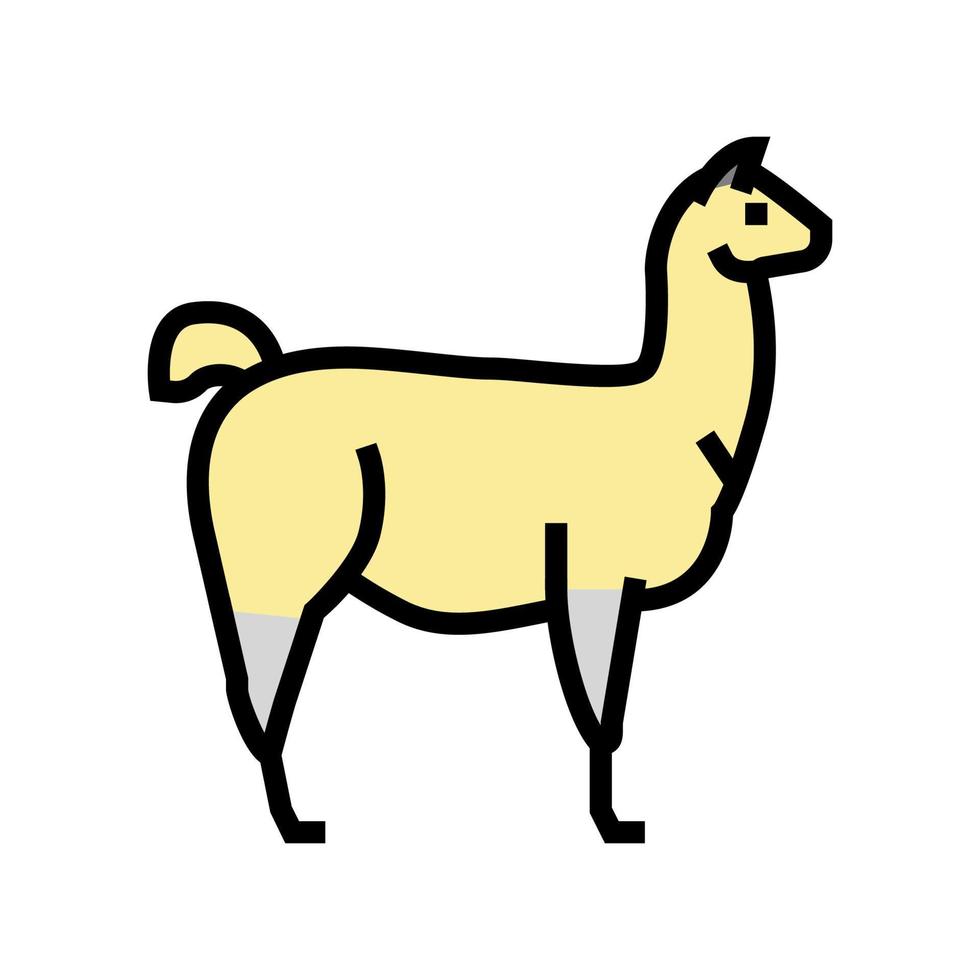 lama animal sauvage couleur icône illustration vectorielle vecteur