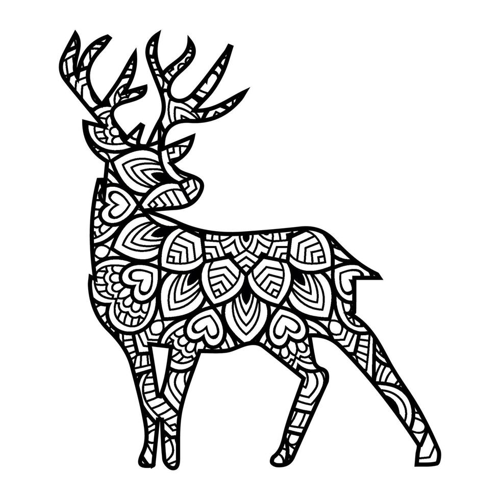 coloriage de cerf vecteur