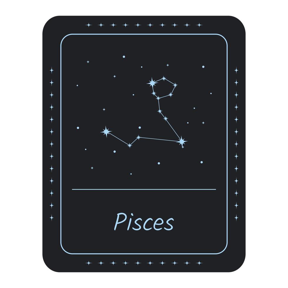 constellation d'étoiles des poissons du zodiaque. illustration vectorielle. vecteur