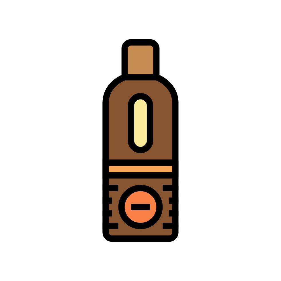 spray de bronzage pour le corps bouteille couleur icône illustration vectorielle vecteur