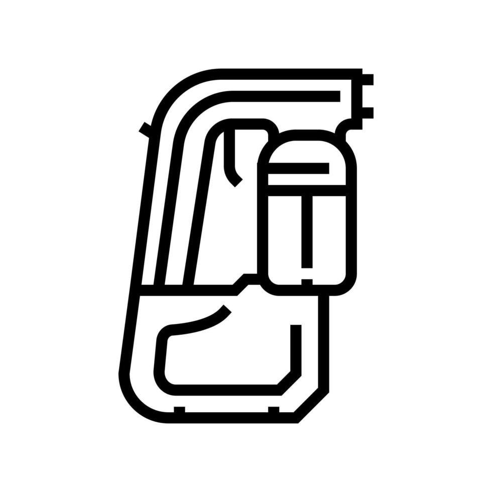 illustration vectorielle de l'icône de la ligne de la machine de pulvérisation de bronzage vecteur