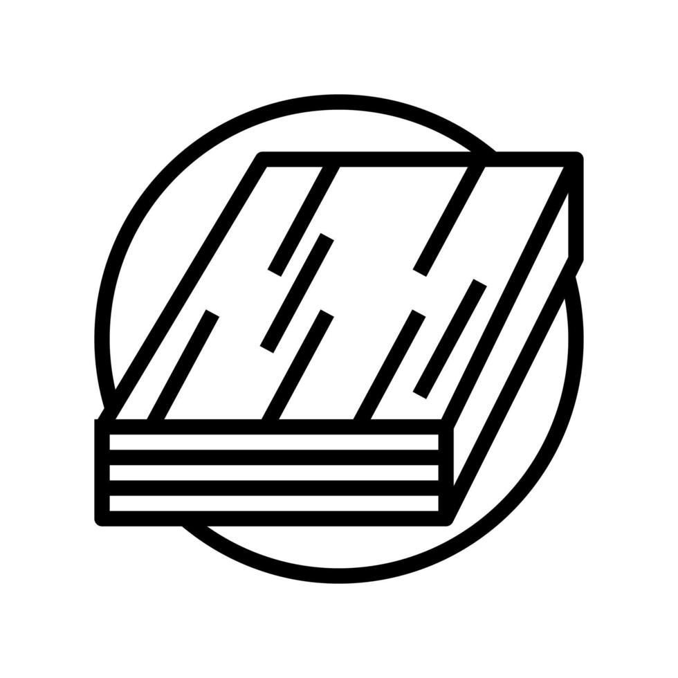 illustration vectorielle de l'icône de la ligne de parquet en bois vecteur