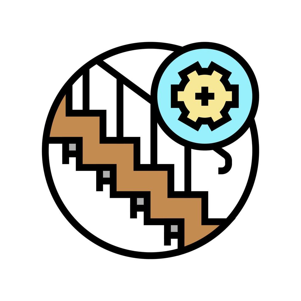 illustration vectorielle de l'icône de couleur d'installation d'escalier vecteur