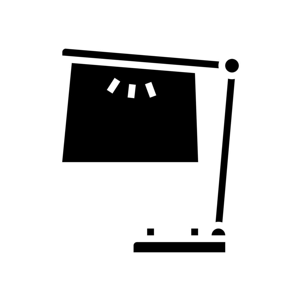 large led lampe de bureau glyphe icône illustration vectorielle vecteur