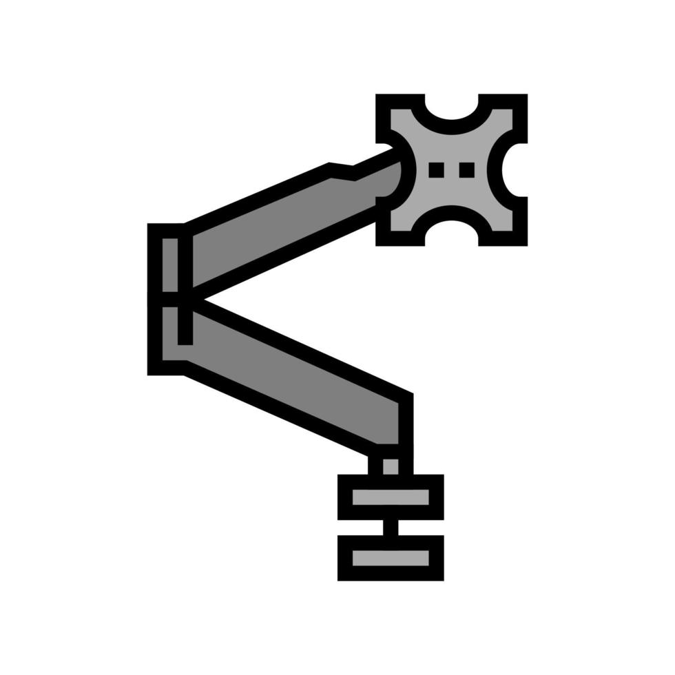 illustration vectorielle d'icône de couleur de bras de moniteur vecteur