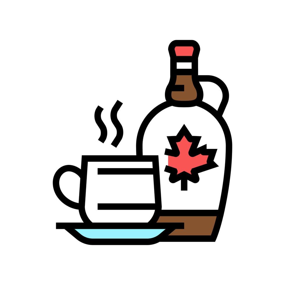 boire avec du sirop d'érable couleur icône illustration vectorielle vecteur