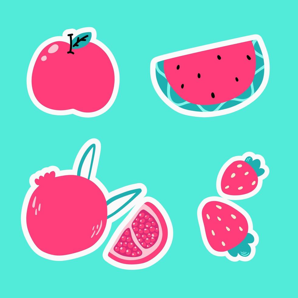 illustration vectorielle de fruits rouges vecteur