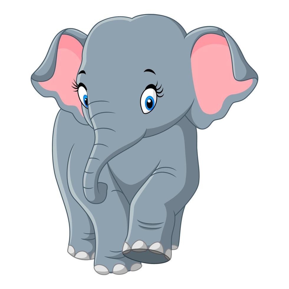 dessin animé mignon d'éléphant vecteur