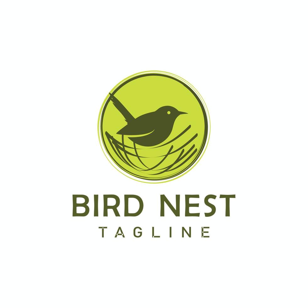 nid d'oiseau modèle de conception de logo illustration vectorielle vecteur