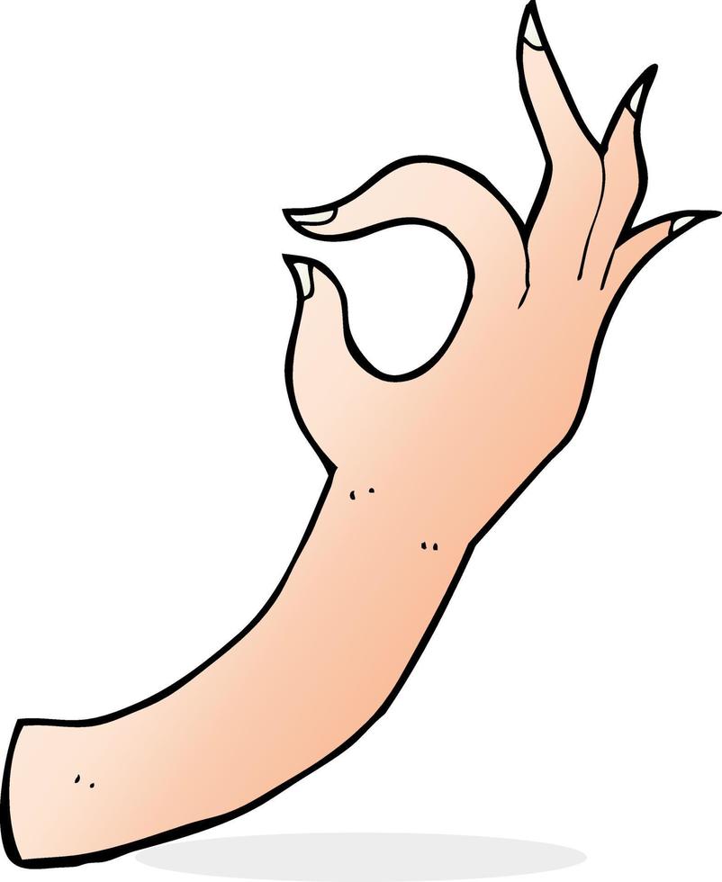 symbole de la main de dessin animé vecteur