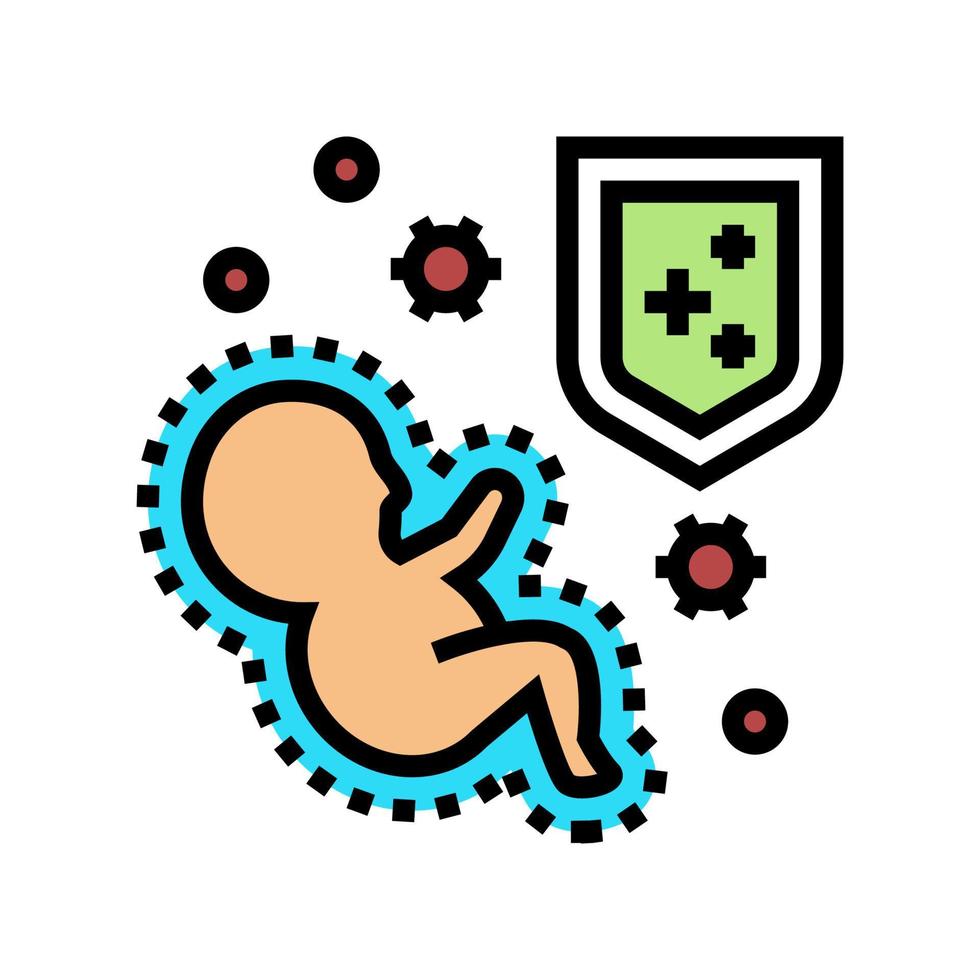 illustration vectorielle de l'icône de couleur de l'immunité innée vecteur