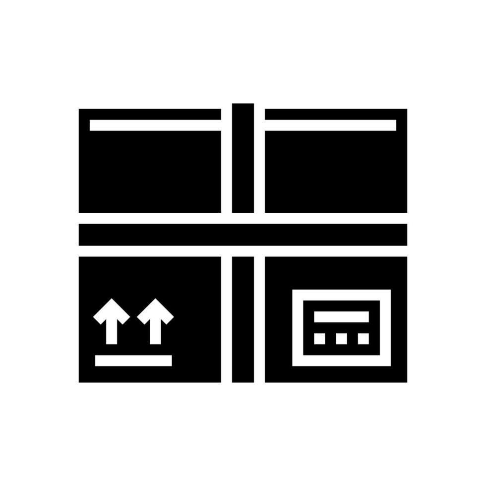 colis boîte glyphe icône illustration vectorielle vecteur