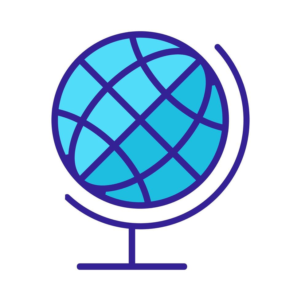 vecteur d'icône de globe. illustration de symbole de contour isolé