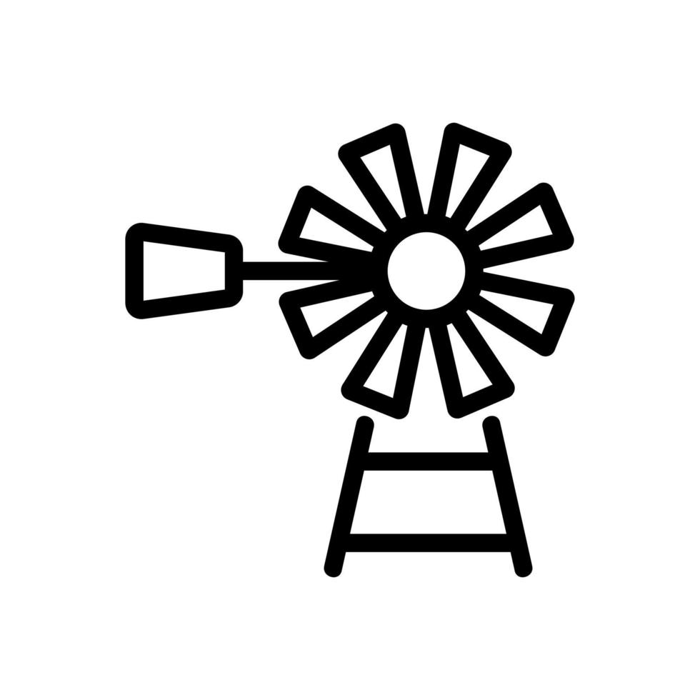 vecteur d'icône de moulin à vent. illustration de symbole de contour isolé