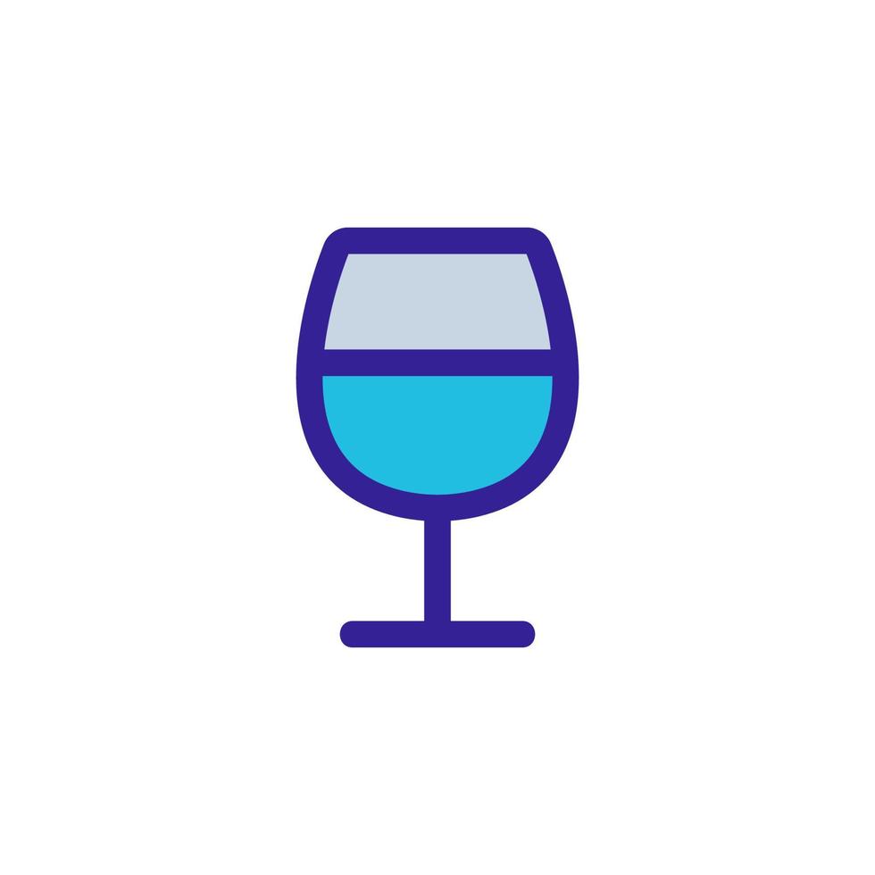 un vecteur d'icône de verre de vin. illustration de symbole de contour isolé