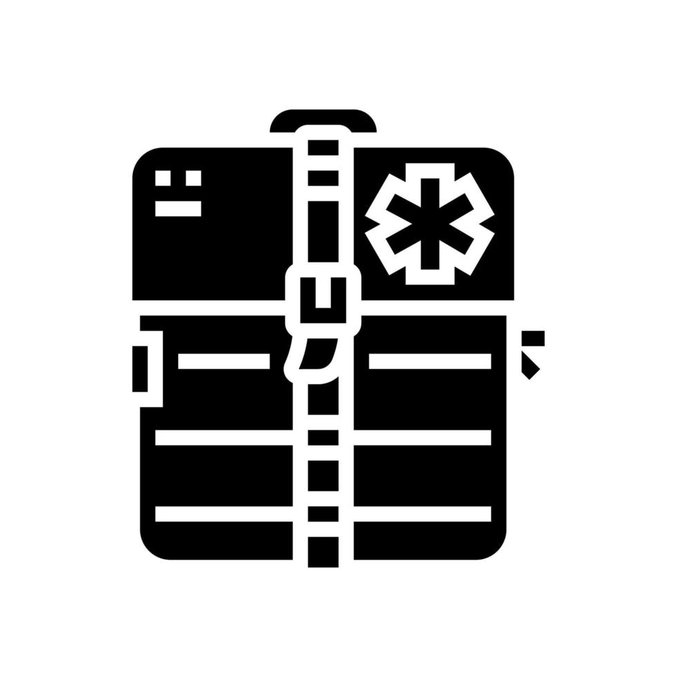 illustration vectorielle d'icône de glyphe de trousse médicale vecteur