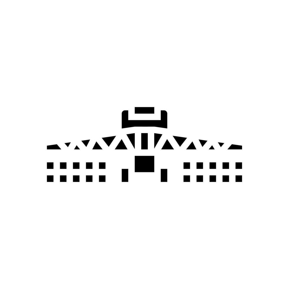 illustration vectorielle de l'icône du glyphe de l'équipement agricole des pulvérisateurs vecteur